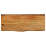 ZNTS Table Top Live Edge 90x40x2.5 cm Solid Wood Mango 370539