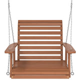 Garden Swing Chair with Metal Chains Brown Solid Wood Fir 4008979