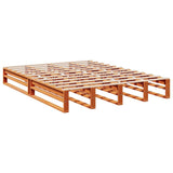 Bookcase Bed without Mattress Wax Brown 140x190cm Solid Wood Pine 3324513