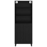 Highboard with Drawer 2 pcs Black Oak Engineered Wood 3416220