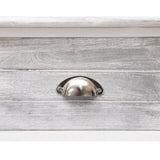 Sideboard Antique Grey 108x30x76 cm Solid Paulownia Wood 338543