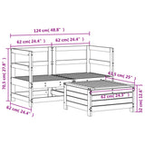 3 Piece Garden Sofa Set Impregnated Wood Pine 3250755