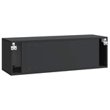 Wall-Mounted TV Cabinet Black 98 x 31 x 30 cm Engineered Wood 898556