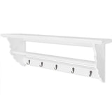 Coat Rack MDF White Baroque Style 242644