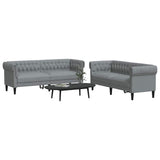 Living Room Couch 2 pcs Light Grey 201.5 x 74.5 x 74.5 cm 3385856