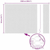 Welded Wire Fence 25 x 0.5 m Hot-Dip Galvanised Steel 3336986
