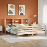Bookcase Bed without Mattress 200x200 cm Solid Wood Pine 3321907