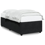 ZNTS Bed Frame without Mattress Black Single Velvet 3285043