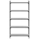 Bookcase 5-Tier Grey Sonoma 80x30x154 cm Engineered Wood 837680