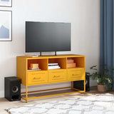 TV Cabinet Mustard Yellow 100.5x39x60.5 cm Steel 846545