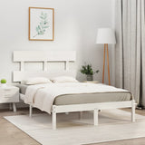 Bed Frame without Mattress White 120x200 cm Solid Wood 3104669