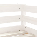 Kids Bed Frame with Drawers White 70x140 cm Solid Wood Pine 834442