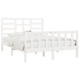 Bed Frame without Mattress White 120x200 cm Solid Wood Pine 3107609