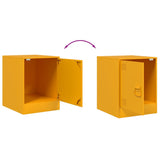 ZNTS Bedside Cabinets 2 pcs Mustard Yellow 34.5x39x44 cm Steel 841614