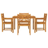 Garden Dining Set 5 pcs Brown Solid Acacia wood 3375659