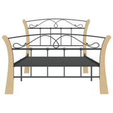 Bed Frame without Mattress Black Metal 100x200 cm 324884