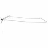 Awning Frame with LED Strip Lights White 400 x 350 cm Aluminium 313205