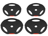 Olympic Weight Plates Set, with Two 10kg and Two 5kg weights, Black T3398P376779
