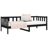 Day Bed without Mattress Black 80x200cm Solid Wood Pine 814688