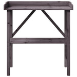 Plant Table with Shelf Grey 78x38x82.5 cm Solid Wood Fir 156351