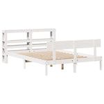 Bed Frame without Mattress White 120x190 cm Small Double Solid Wood Pine 3305789