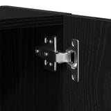 Bathroom Cabinet Black Oak 32x25.5x190 cm Engineered Wood 862015