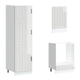 7 Piece Kitchen Cabinet Set Lucca High Gloss White Engineered Wood 3314773