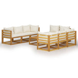 9 Piece Garden Lounge Set with Cushions Solid Wood Acacia 3098674