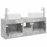 Bathroom Cabinet Set 3 pcs Concrete Grey 53 x 34.5 x 63 cm 3405854