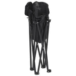 Camping Chairs with Pocket Foldable 2 pcs Black 366548
