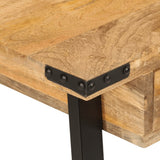 Desk with Drawers 105x55x70 cm Solid Wood Mango and Iron 372733