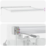 Retractable Awning Manual White 500 x 300 cm Fabric, Metal 3331364