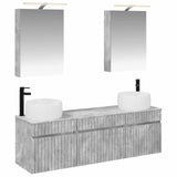 Bathroom Cabinet Set 5 pcs Concrete Grey Engineered Wood 3406634