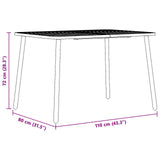 Dining Set 5 pcs Anthracite Steel 3422854