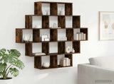 Wall Shelf Smoked Oak 120 x 20 x 136 cm Engineered Wood 8012160