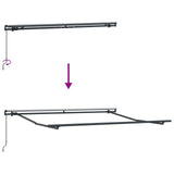 Retractable Awning Light Grey and White 3.5 x 2 m Fabric 3425751