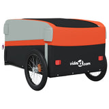 Bike Trailer Black and Orange 45 kg Iron 94061