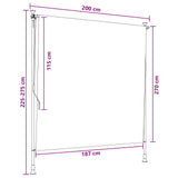 Outdoor Roller Blind Sand 200 x 270 cm 42037132