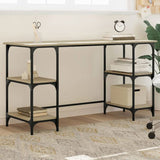 Desk Sonoma Oak 140x50x75 cm Metal and Engineered Wood 845327