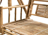 2-Seater Swing Bench with Palm Leaves Bamboo 202 cm 43712