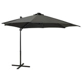 Cantilever Garden Parasol with Pole and LED Lights Anthracite 300 cm 312330