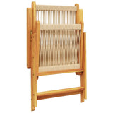 Garden Dining Set Beige Polypropylene and solid acacia wood Large 3281723