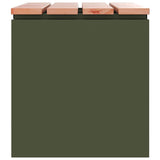 Garden Bench Olive green 60 x 40 x 43 cm Steel 874894