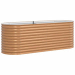 Garden Raised Bed Brown 240 x 80 x 81 cm Steel 42011327
