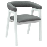 Dining Chairs 2 pcs White 54 x 57 x 73 cm Solid Rubber Wood 42020424