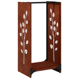 Firewood Rack 40x30x80 cm Weathering Steel 864224