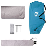 Backpacking Tent Blue 4-Person 185T Polyester with PU Coating 42018560