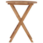 ZNTS Folding Garden Table 60 cm Solid Teak Wood 48993