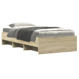 Bed Frame Sonoma oak Engineered wood, Plywood Single Bed Frame 3295704