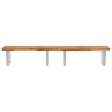 Basin Shelf Wall Mounted Steel and Solid Wood Acacia 3302862